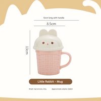 Cartoon Ice Cream Animal Ceramic Mug - Image 7