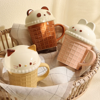 Cartoon Ice Cream Animal Ceramic Mug - Image 2