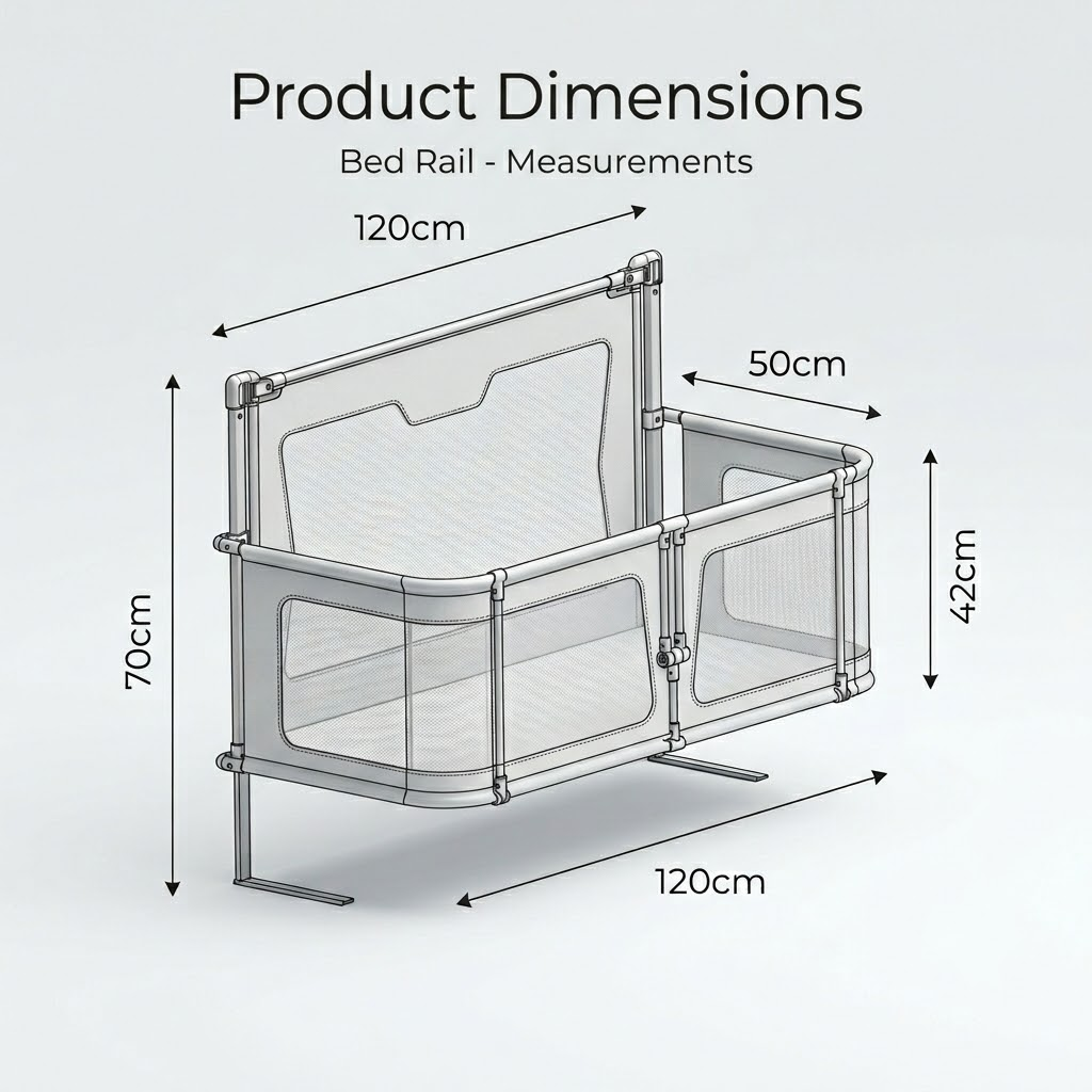 Baby Comfy Safety Lightweight Bed Side Crib - Image 2