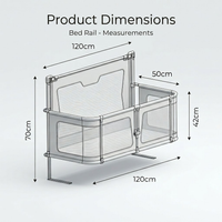 Baby Comfy Safety Lightweight Bed Side Crib - Image 2