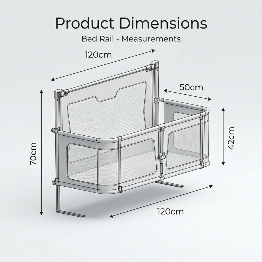 Baby Comfy Safety Lightweight Bed Side Crib - Image 3