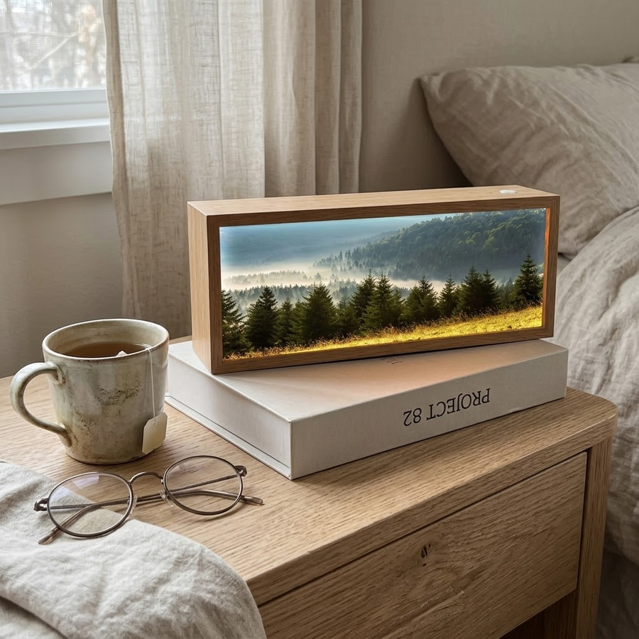 Nordic Healing Backlit Landscape Art Frame Light Box - Image 0