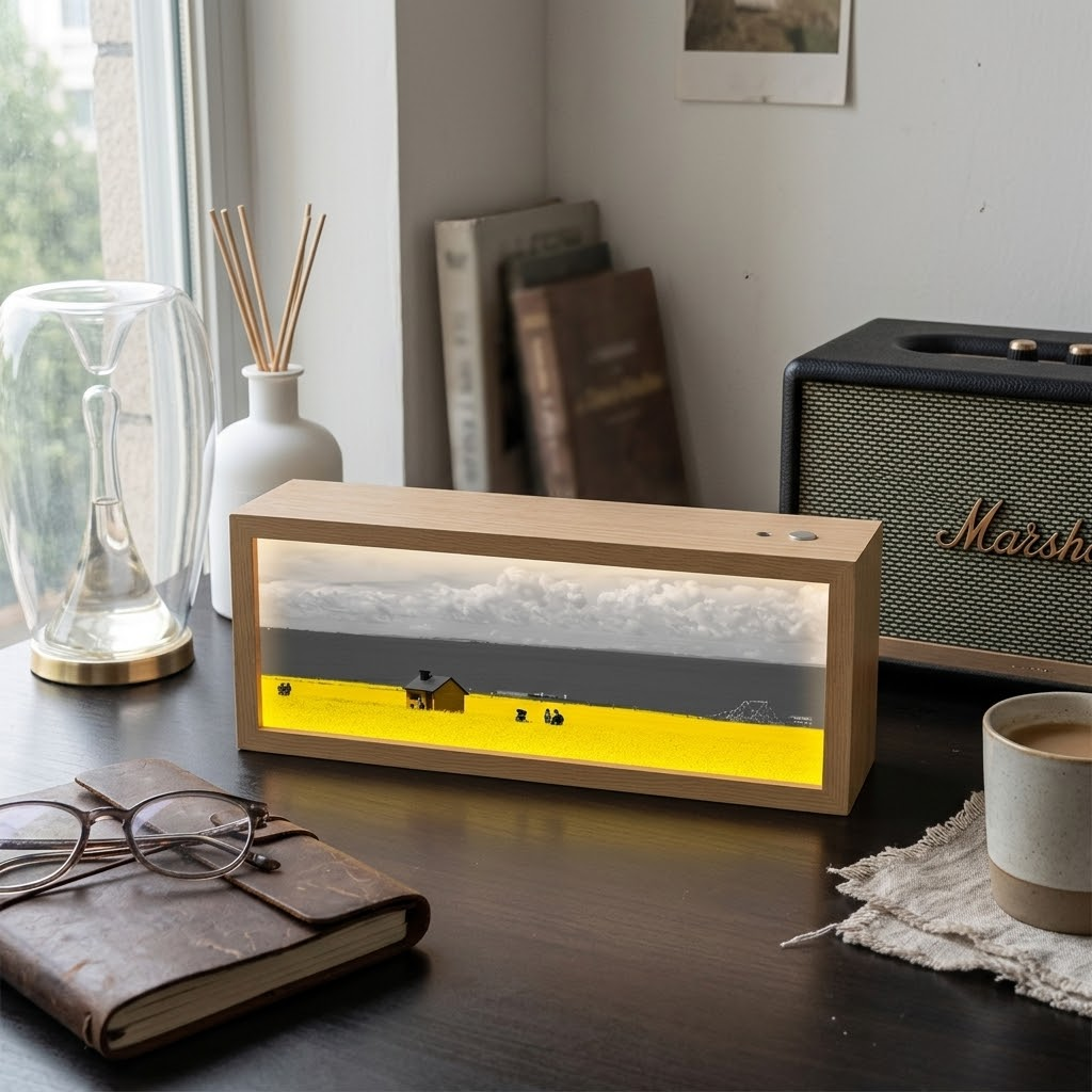 Nordic Healing Backlit Landscape Art Frame Light Box - Image 1