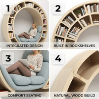 Reading Orbit Bookshelf Nook Chair - Image 1