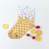 Ice Cream Waffle Pattern Socks - Image 2