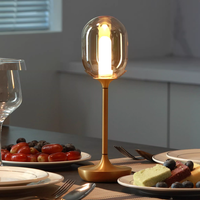 Oval Glow Glass LED Table Lamp - Image 3