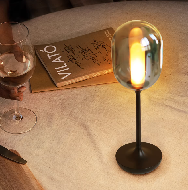 Oval Glow Glass LED Table Lamp - Image 6