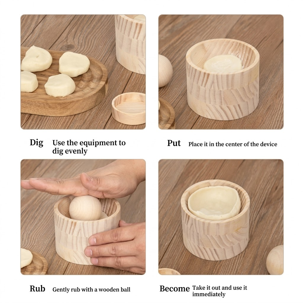 No Mess Dough Shape Wooden Mold - Image 4