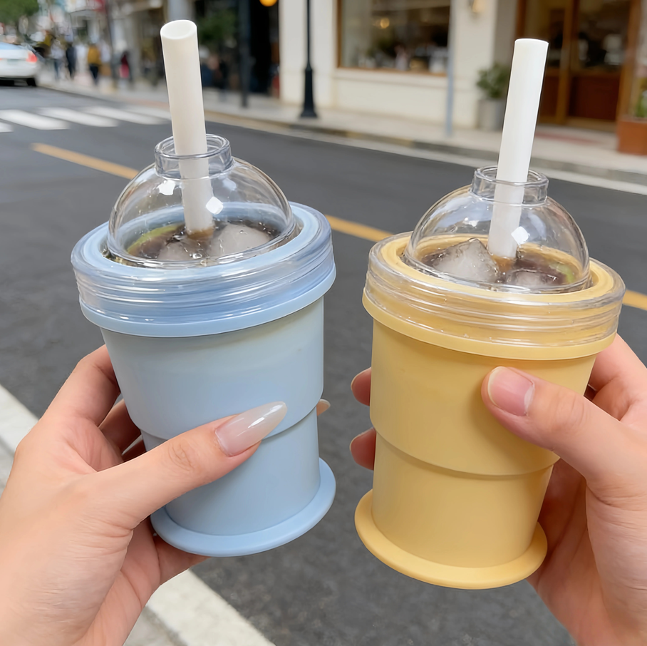 RoundRoll Foldable Silicone Ice Ball Drink Cup - Image 1