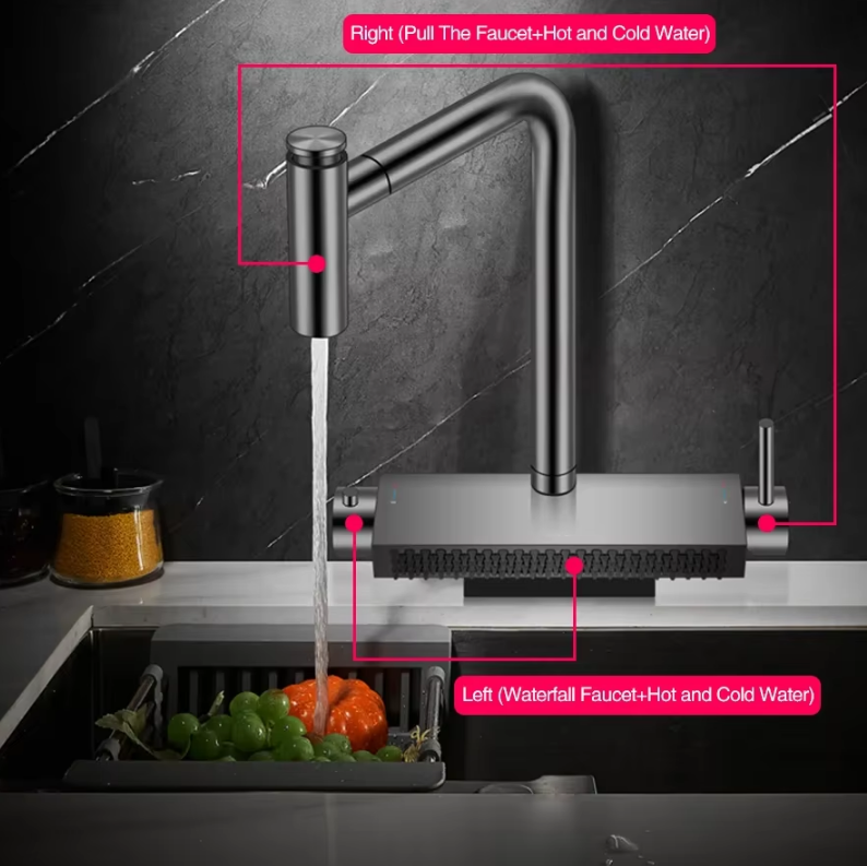 Smart Multi-Zone Gunmetal Kitchen Workstation Sink - Image 4