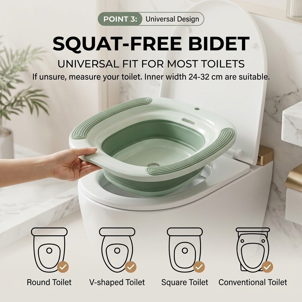 Personal Hygiene Foldable Sitz Bath Soak Care Basin - Image 6