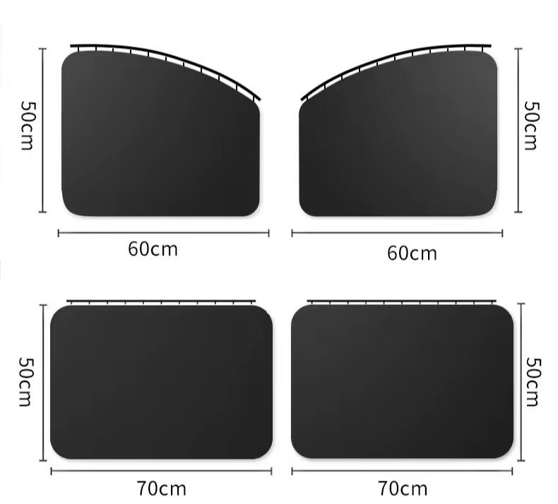Magnetic Slide Retractable Rail Car Window Curtains