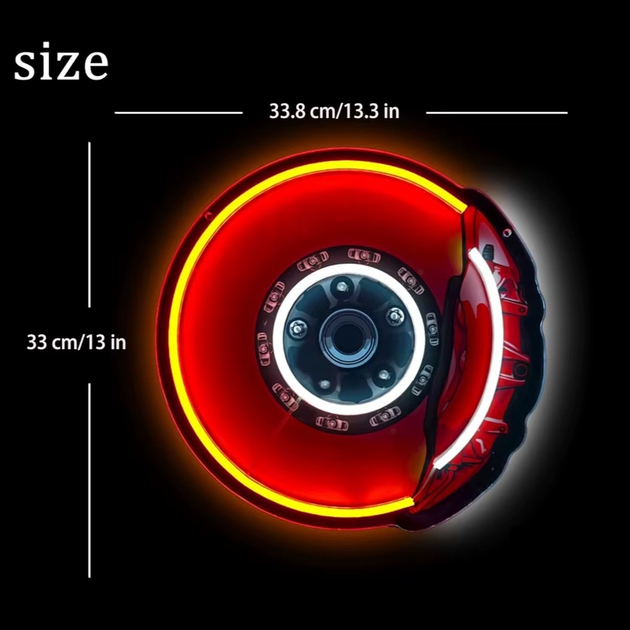 Pit Stop Brake Disc Neon Sign