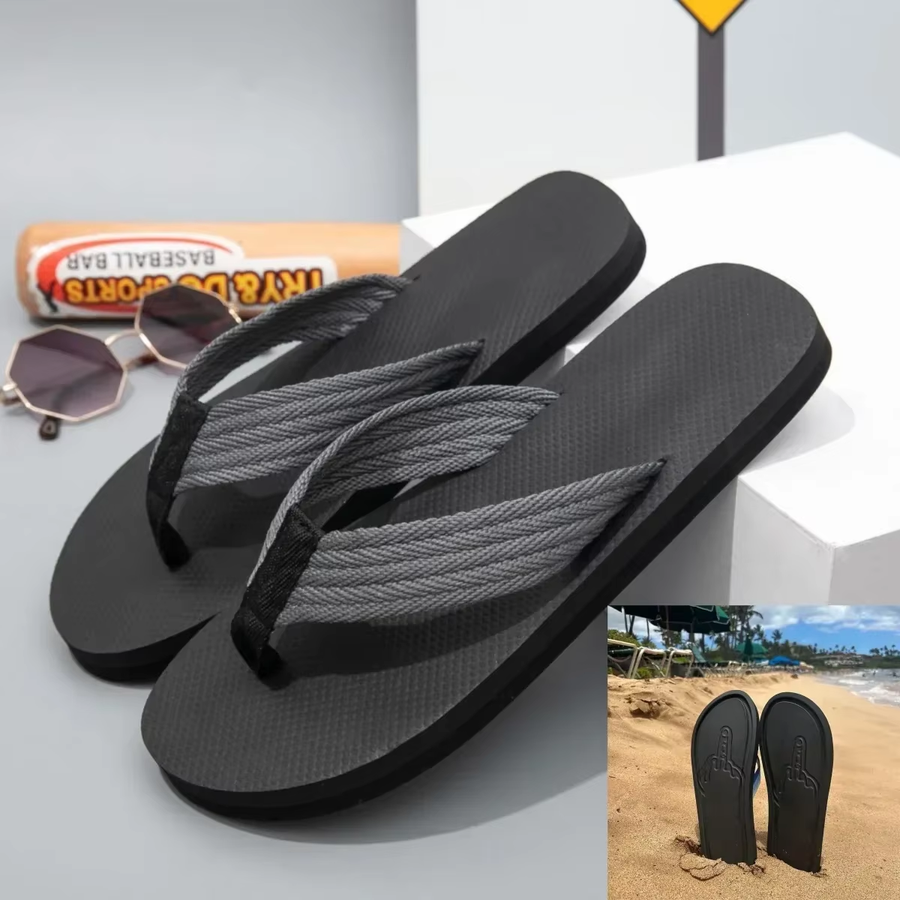 Buzz Off Middle Finger Beach Slippers