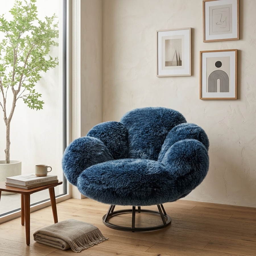 Dev Devasa Peluş Kadife Salon Berjer Koltuk