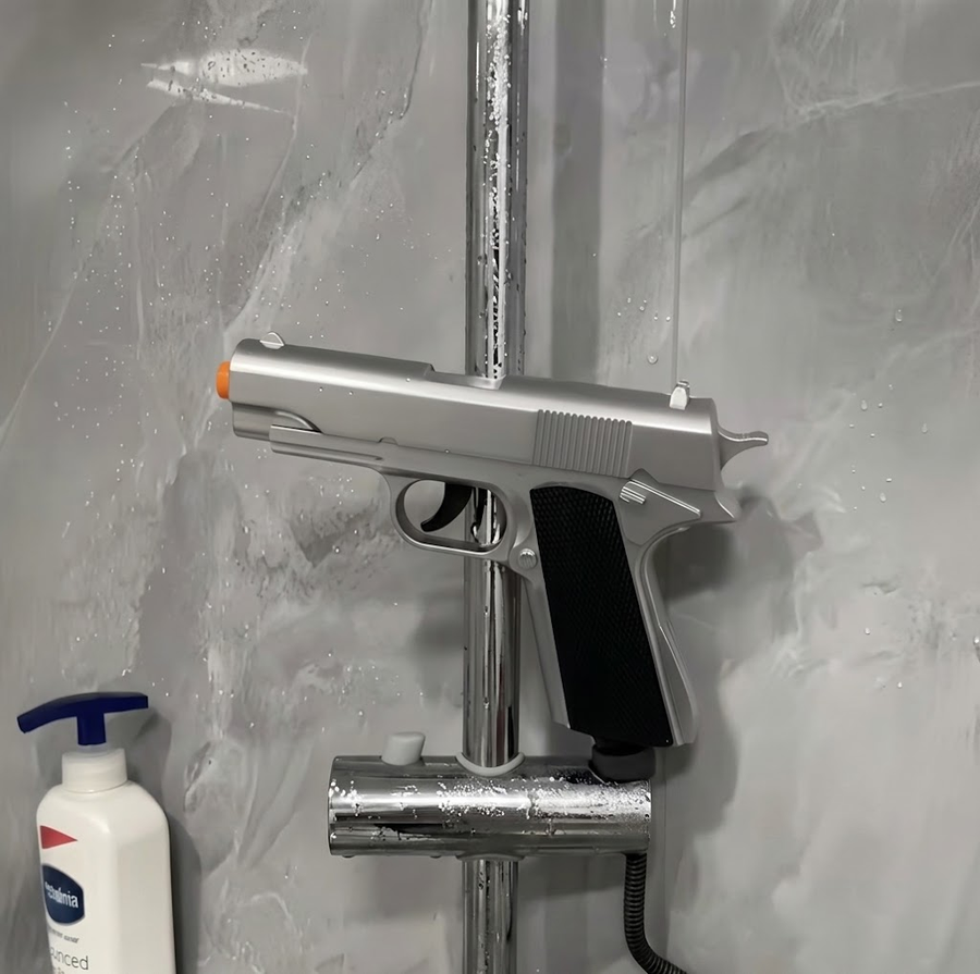Water Cannon Gun-Shape Handheld Shower Head
