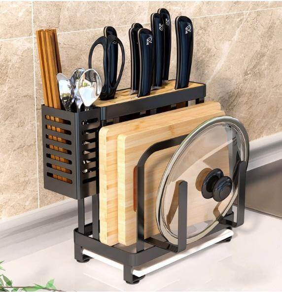 Stainless Steel Kitchen Utensils Organizer Drying Rack - Image 6