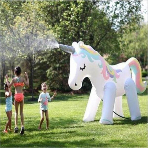 Gigantic Inflatable Unicorn Water Spray Summer Toy - Image 0