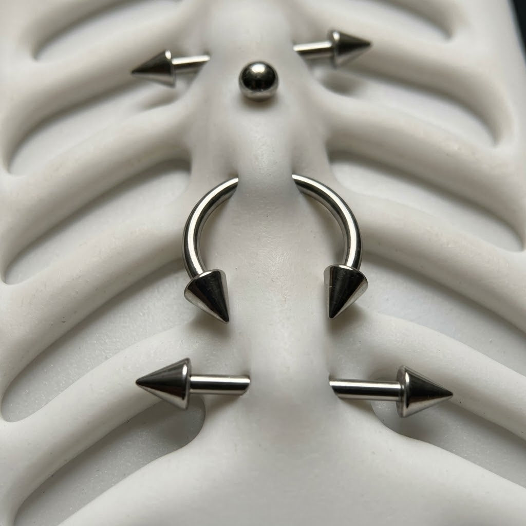 Gothic Ribcage Pierced Phone Case - Image 2