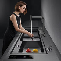 Smart Multi-Zone Gunmetal Kitchen Workstation Sink - Image 1