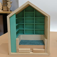 Wooden Library House Reading Nook Miniature - Image 6