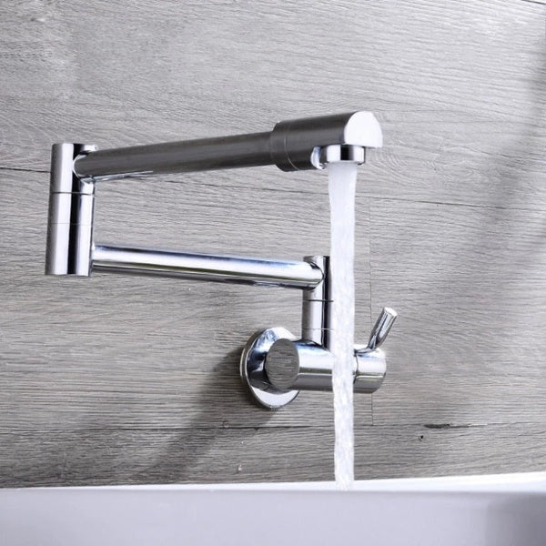Wall-Mounted Folding Chrome Pot Filler Faucet - Image 13