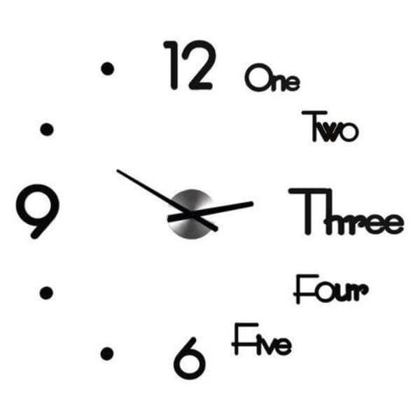 3D Large DIY Modern Number Wall Clock - Image 15