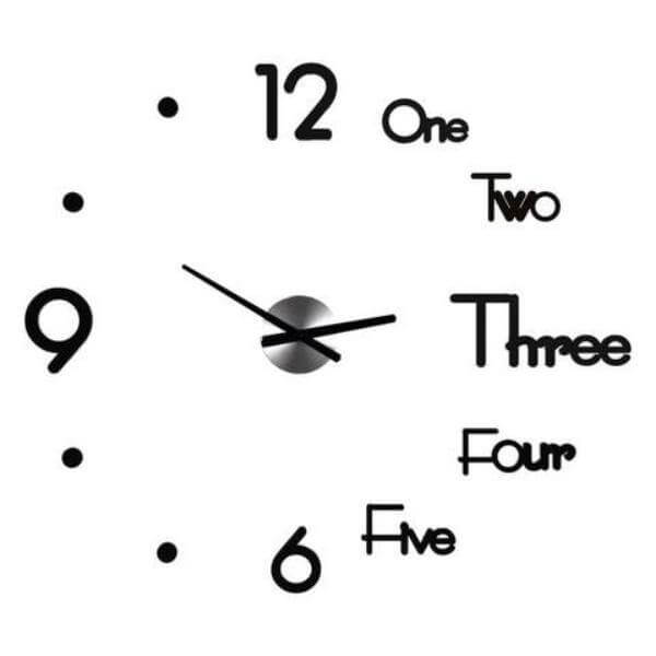 3D Large DIY Modern Number Wall Clock - Image 10