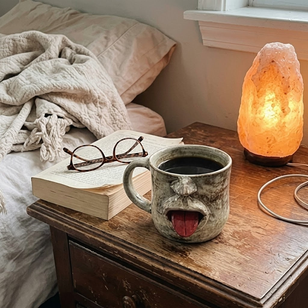 Tongue-Out Face Handmade Ceramic Mug - Image 5