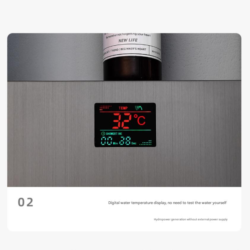 Smart Digital Display Elegant Rainfall Shower Set - Image 5