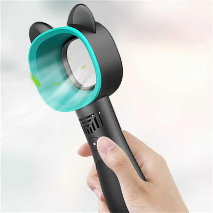 Modern Rechargeable Mini Cat Bladeless Fan - Image 0