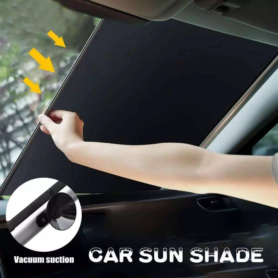Retractable Car Front Window Sun Shield - Image 0