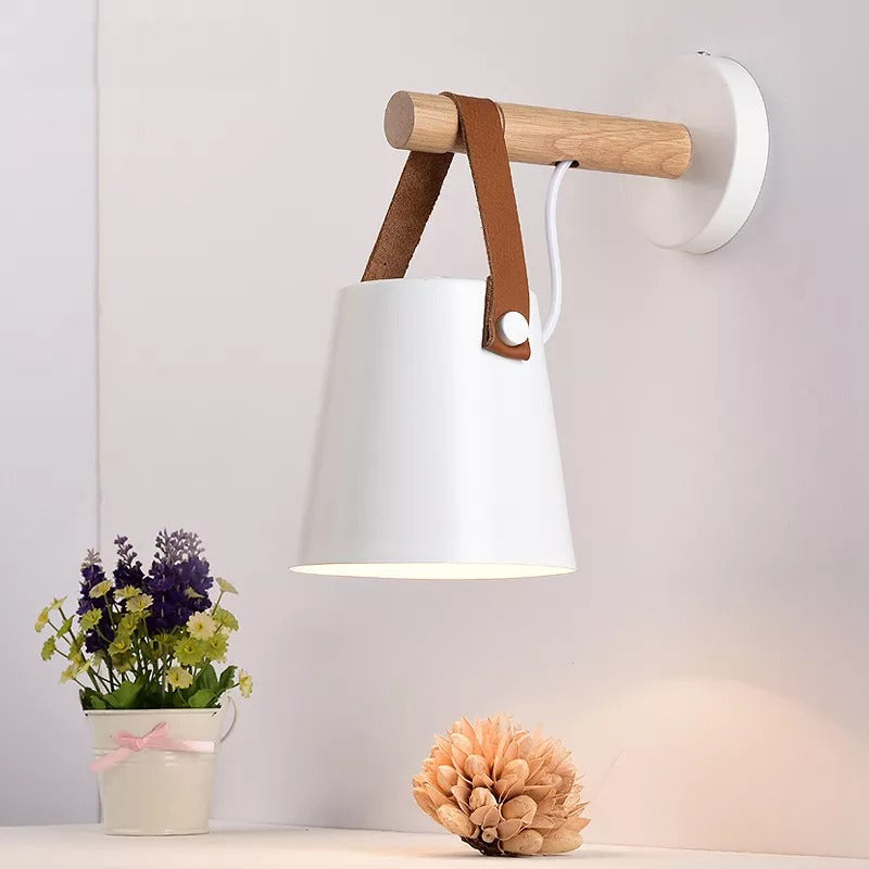 Nordic Style Wood Elegant Wall Lamp - Image 1