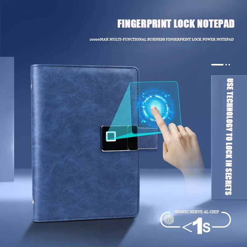 Smart Lock Fingerprint Wireless Charging Notebook - Image 2