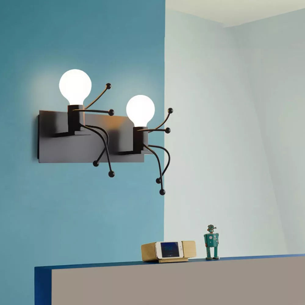 Mini Man Robot Art Wall Lamp