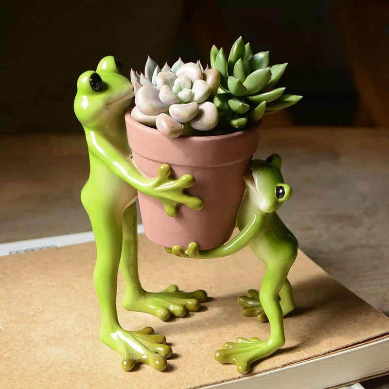 Resin Frog Fairy Flower Pot