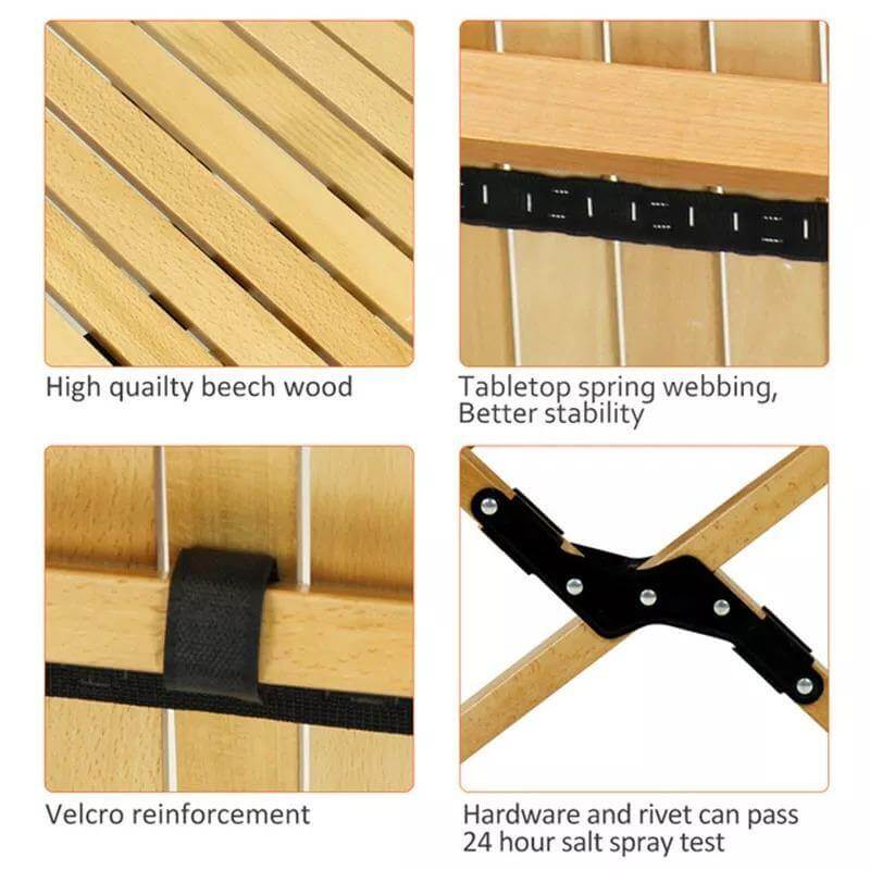Outdoor Folding Durable Wood Table - Image 6