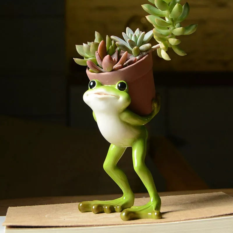 Resin Frog Fairy Flower Pot - Image 8