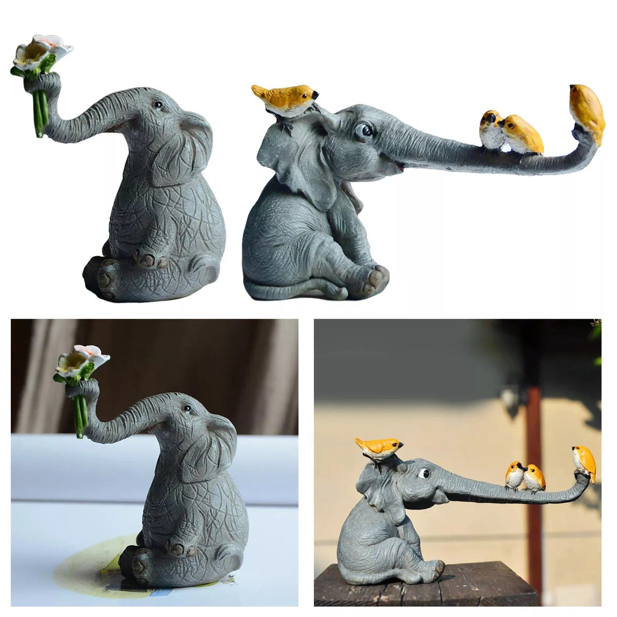 Lucky Elephant Fairy Garden Ornament