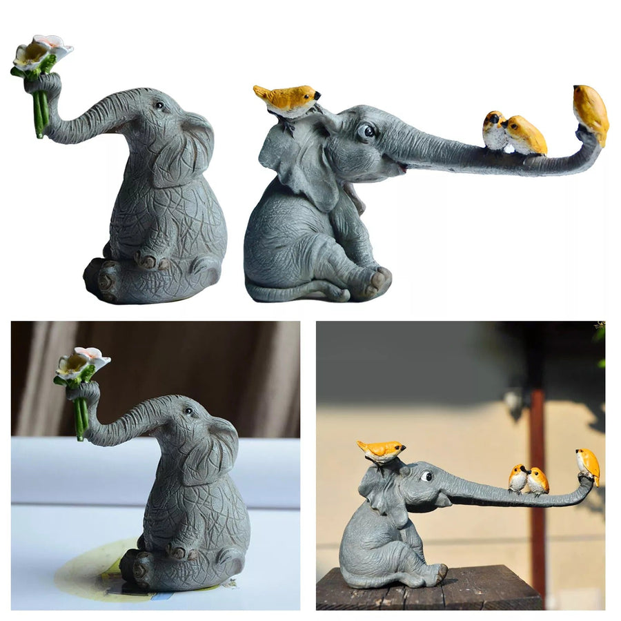 Lucky Elephant Fairy Garden Ornament - Image 2