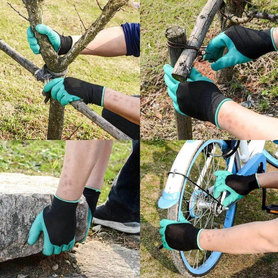 Garden Rubber Gloves with Fingertips Claws - Image 6