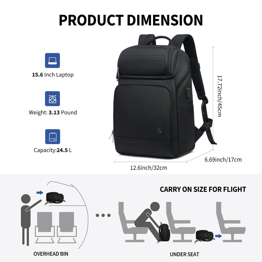 OIWAS 15.6” Laptop Backpack With USB Charging Port - Image 5