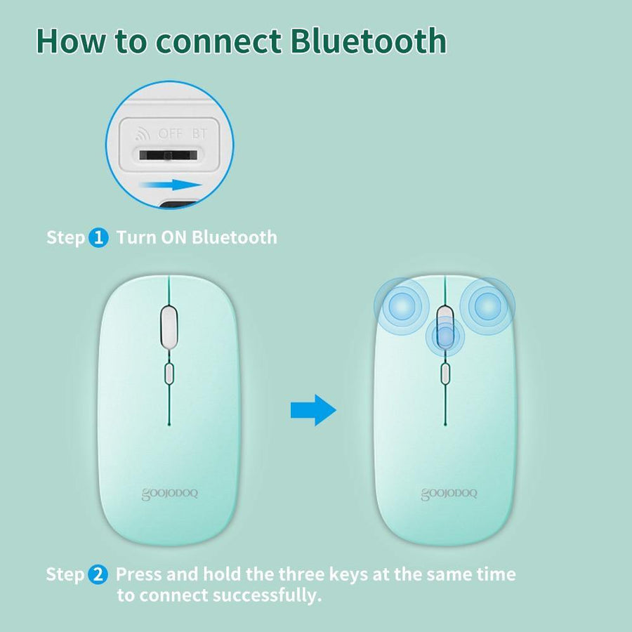 Bluetooth Mini Thin Keyboard Mouse Set - Image 4