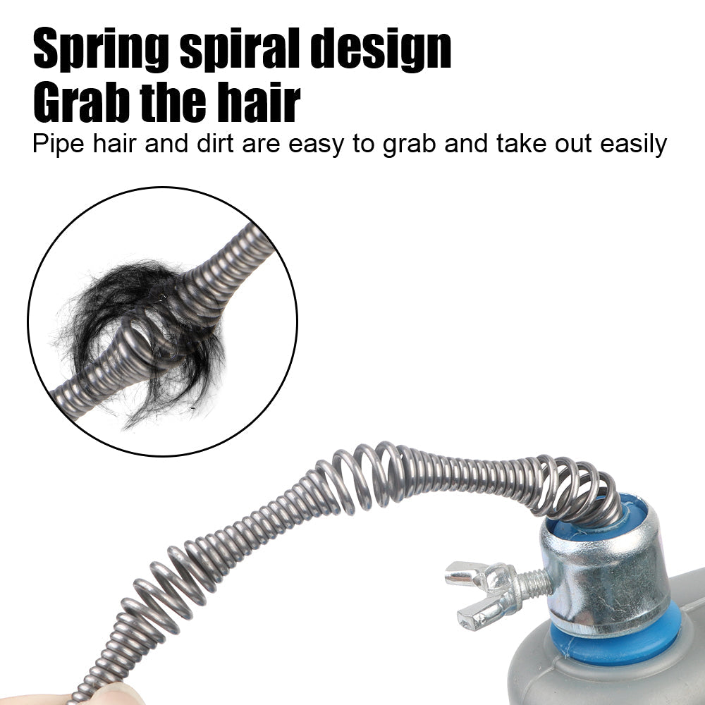 Manual Hand-Crank Drain Snake Shape Plumbing Tool - Image 2