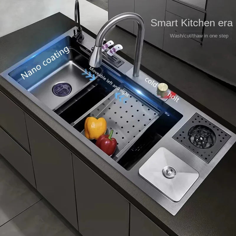 Smart Nano Technology Large Rain Waterfall Kitchen Sink - Image 6