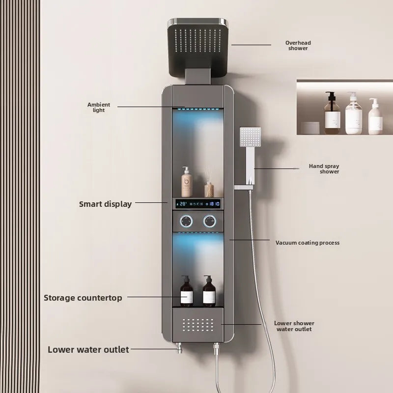 Rainfall Tower Panel Modern Shower Set - Image 5