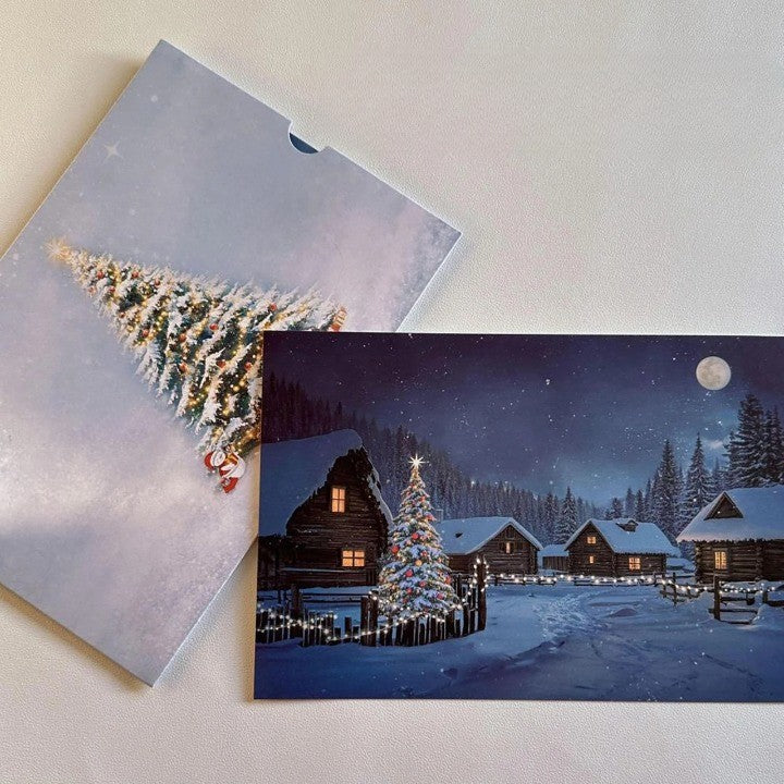 Happy Christmas Village  Light-Up Led Postcard - Image 2