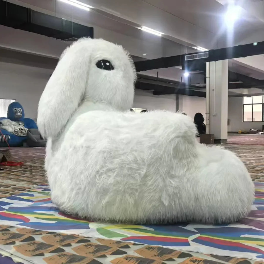 Giant Rabbit Cozy Plush Inflatable Sofa - Image 3
