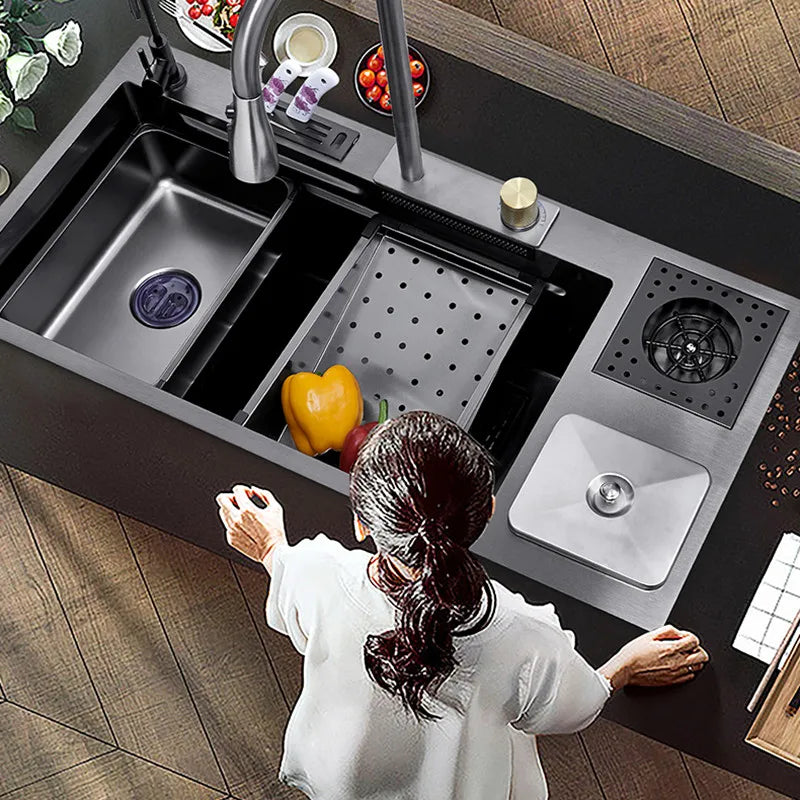 Smart Nano Technology Large Rain Waterfall Kitchen Sink - Image 3