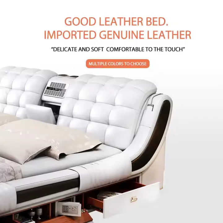 Ultimate Comfort Leather Smart Massager Bed - Image 6